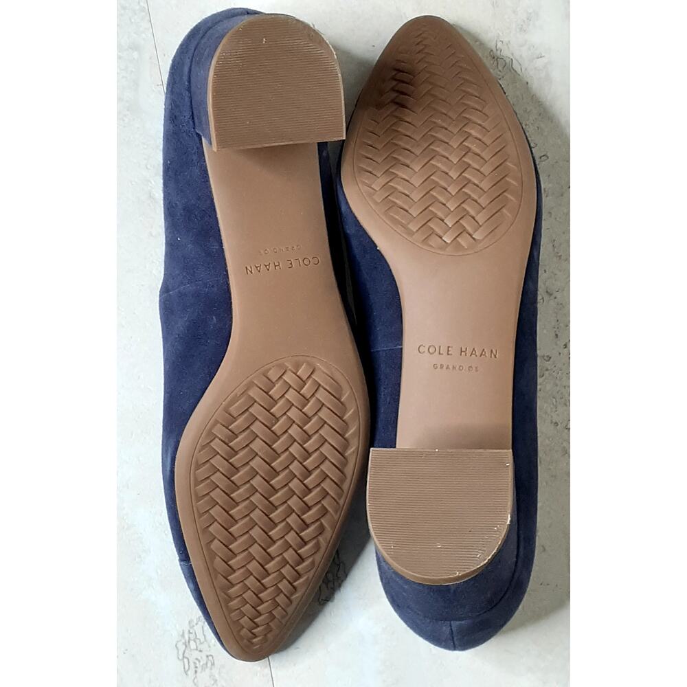 Ladies Cole Haan The Go To Pump Grand OS Suede Blue Pumps Size 10.5 - Picture 6 of 9
